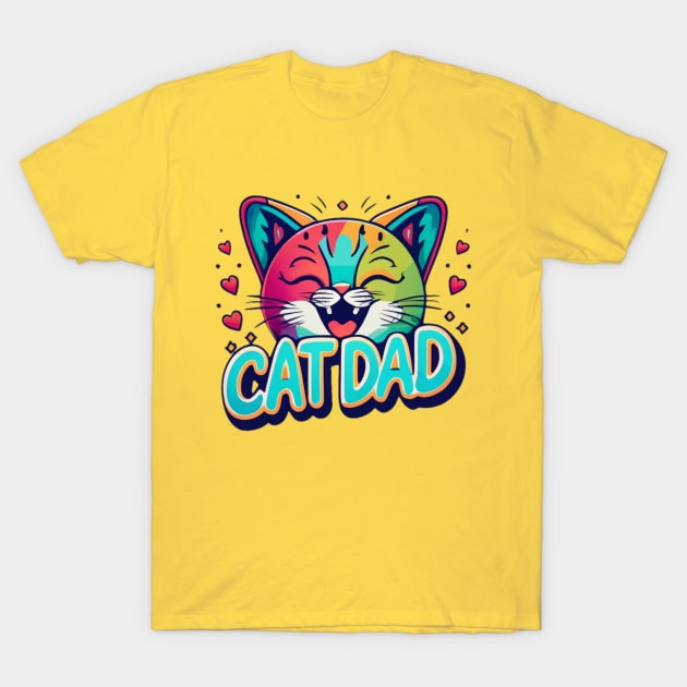 Cat Dad T-Shirt by INLE Designs